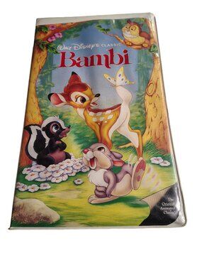 (1942) Bambi Rated G Family/Fantasy VHS Cassette Tape Black Diamond Edition